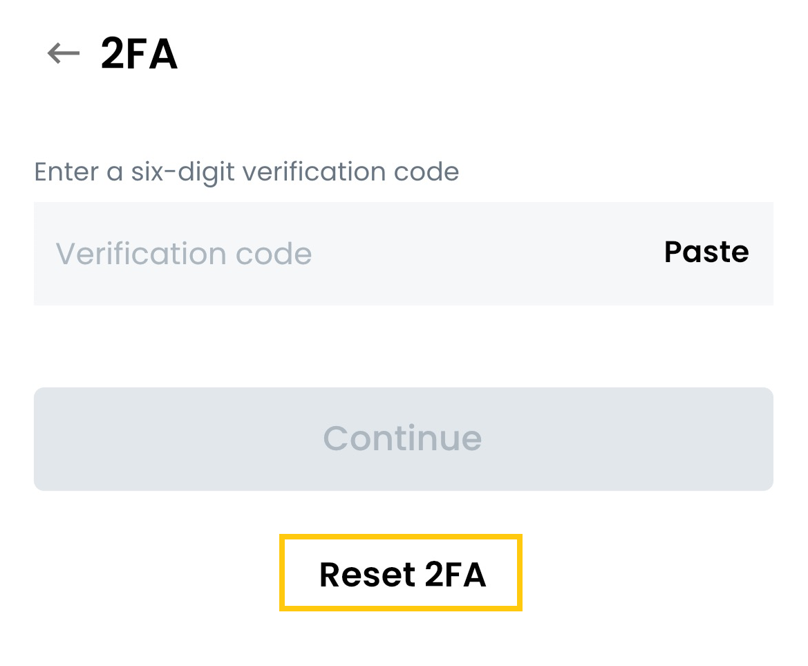 How to reset 2FA via application Support Center EX